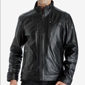 Michael Kors Black Leather Biker Jacket